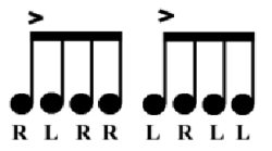 Stick Technique excerpt - advanced rudiment technique